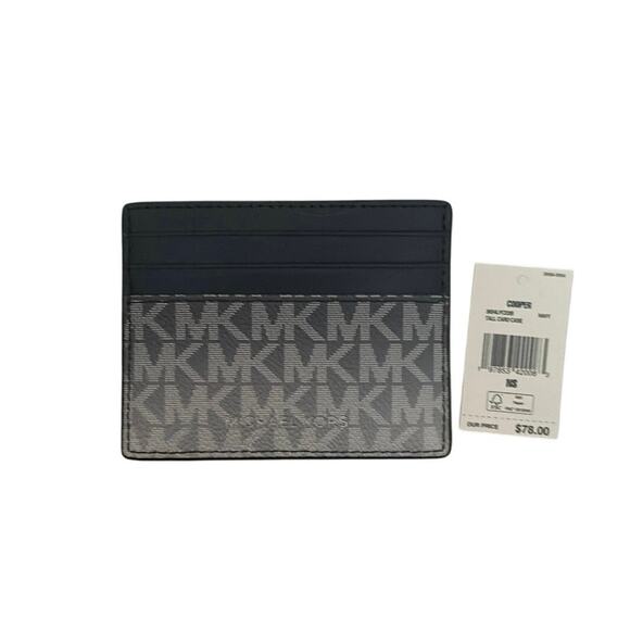 NWT Michael Kors navy blue and white Ombre cooper slim card holder wallet - Picture 1 of 3